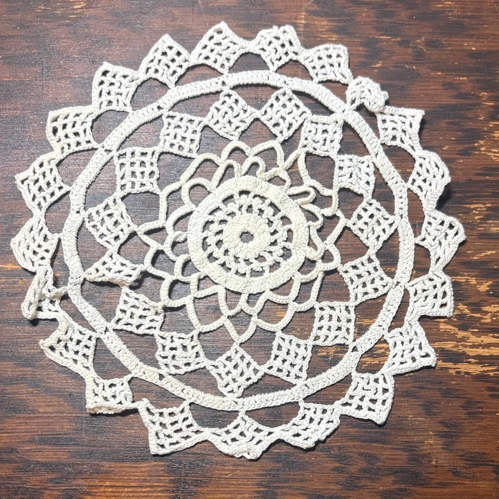 Elegant Cream Crochet Doily